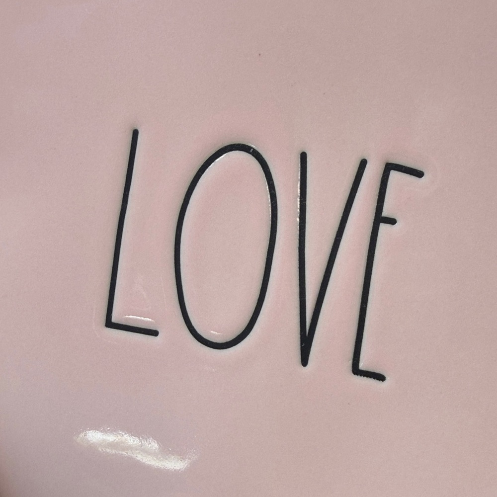 Rae Dunn Pink Heart-Shaped Love Wall Hanging - Picture 4 of 5